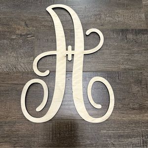 Large “A” Wooden Cutout Letter Party Decor Tabletop Centerpiece Wedding